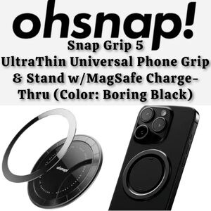 OhSnap!- “Snap Grip 5” Magnetic UltraThin Phone Grip/Stand w/MagSafe Charge Thru